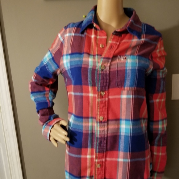 Hollister flannel button down shirt size medium - Picture 2 of 3